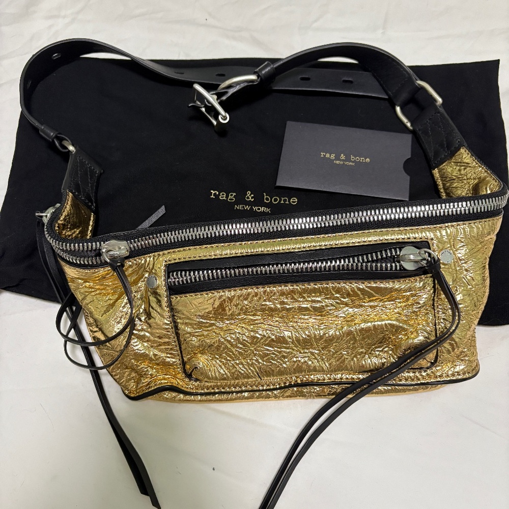 Rag & bone Elliot gold fanny pack